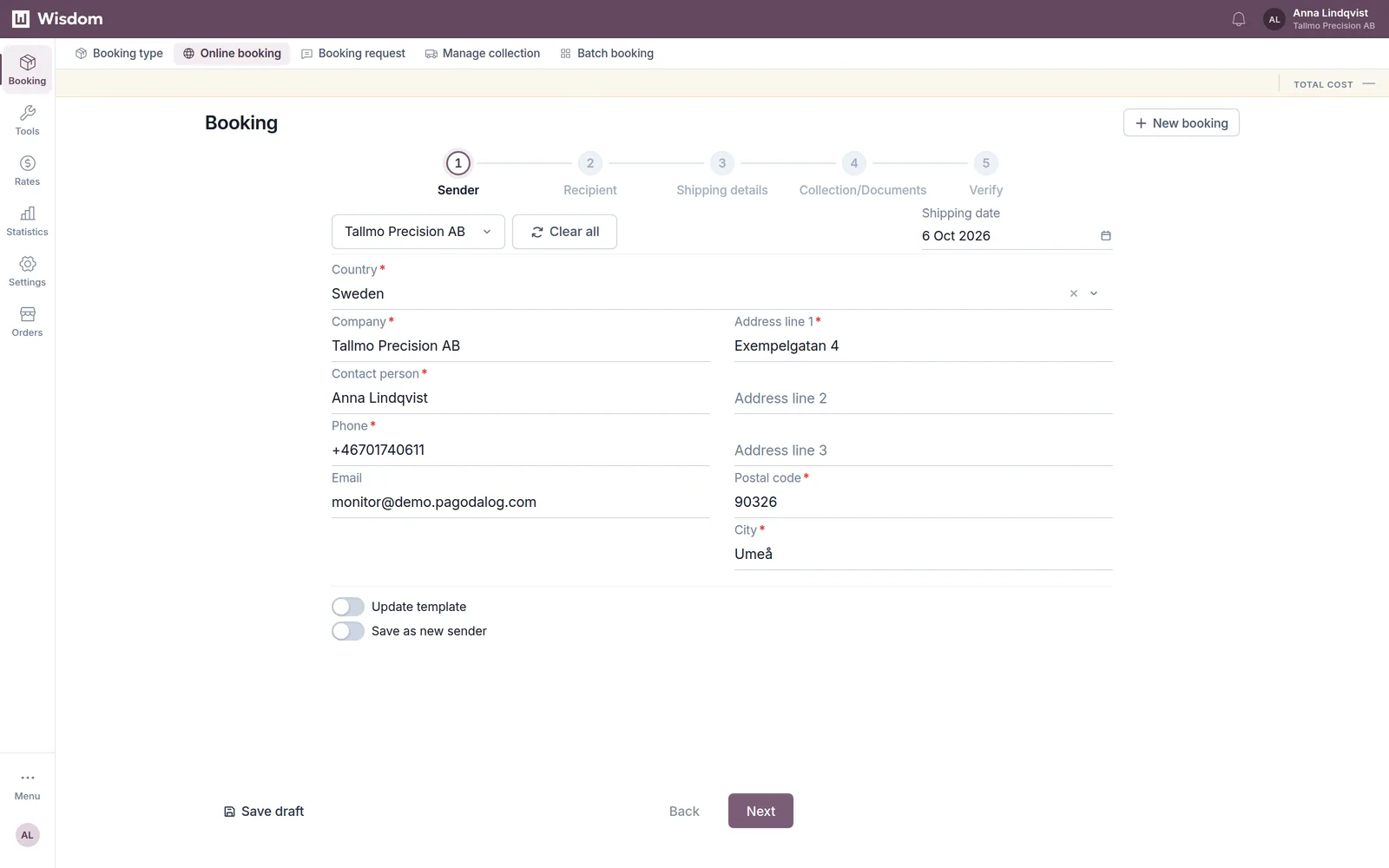From order to shipping label in seconds